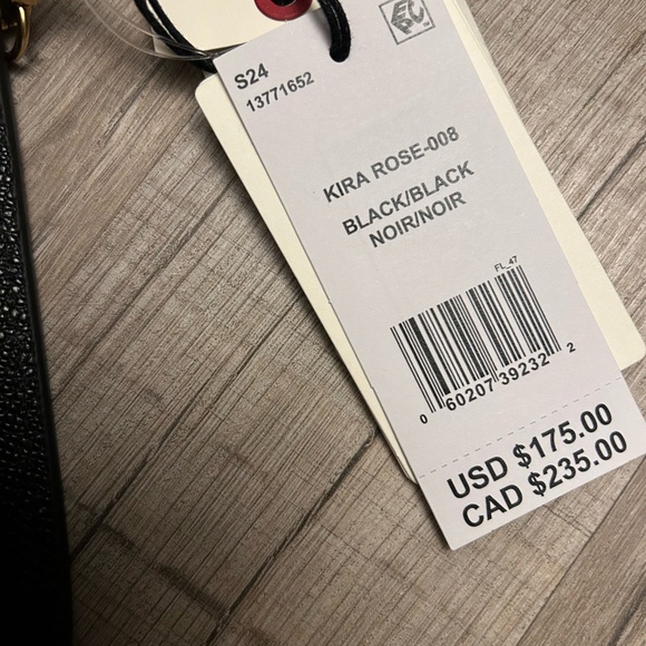 SOLD TB Dust Bag!! Ted Baker London Black Kira Rose Clutch Bag NWT MSRP $175 - Picture 4 of 10